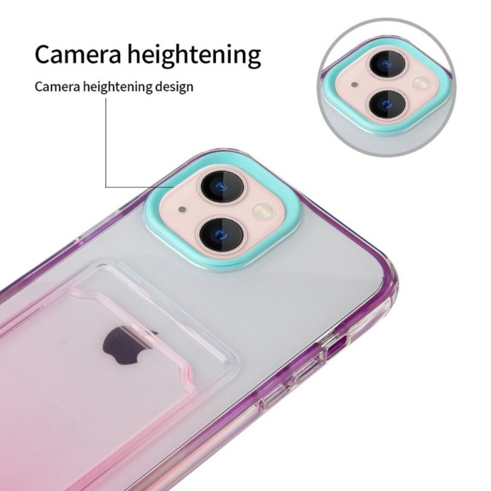 Kryt Na iPhone 14 Držitel Karty S Přechodem