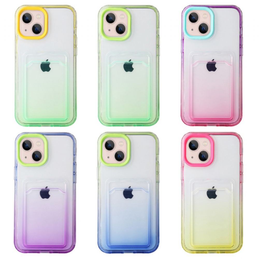 Kryt Na iPhone 14 Držitel Karty S Přechodem