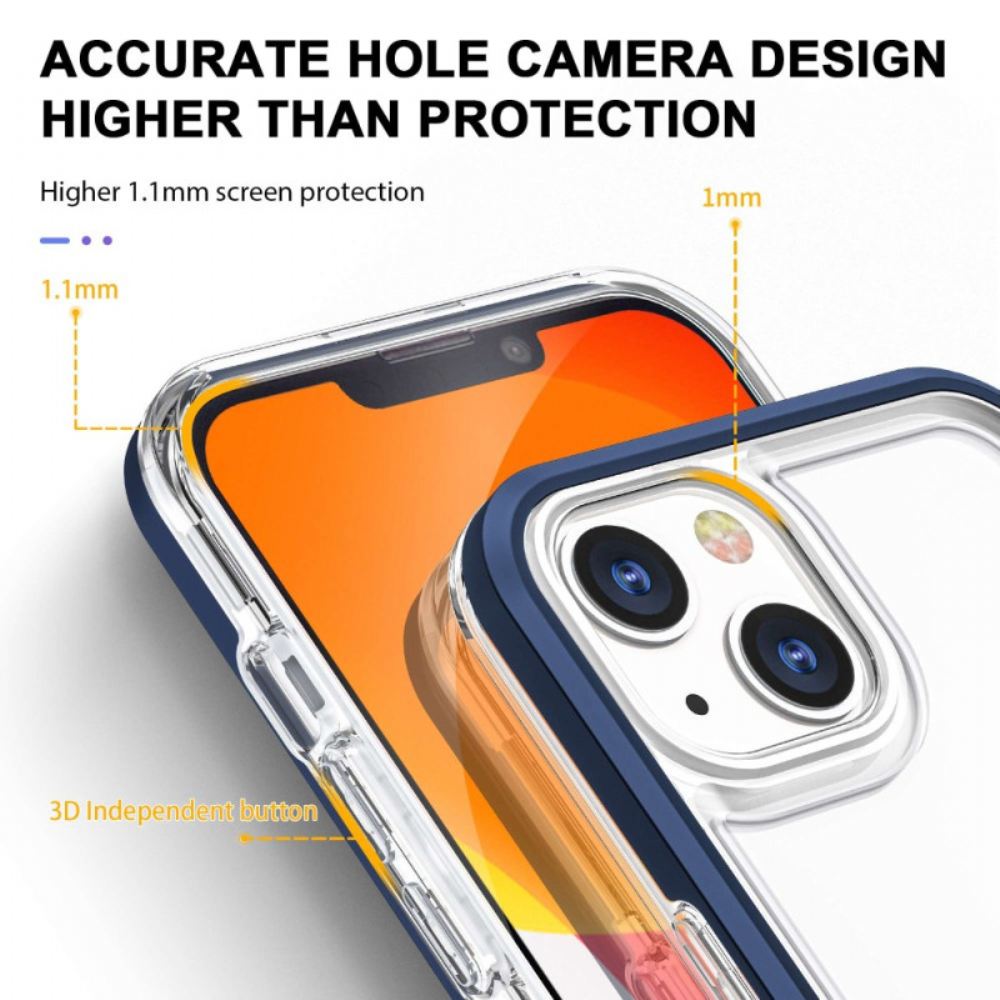 Kryt Na iPhone 14 Křišťálově Barevné Hrany
