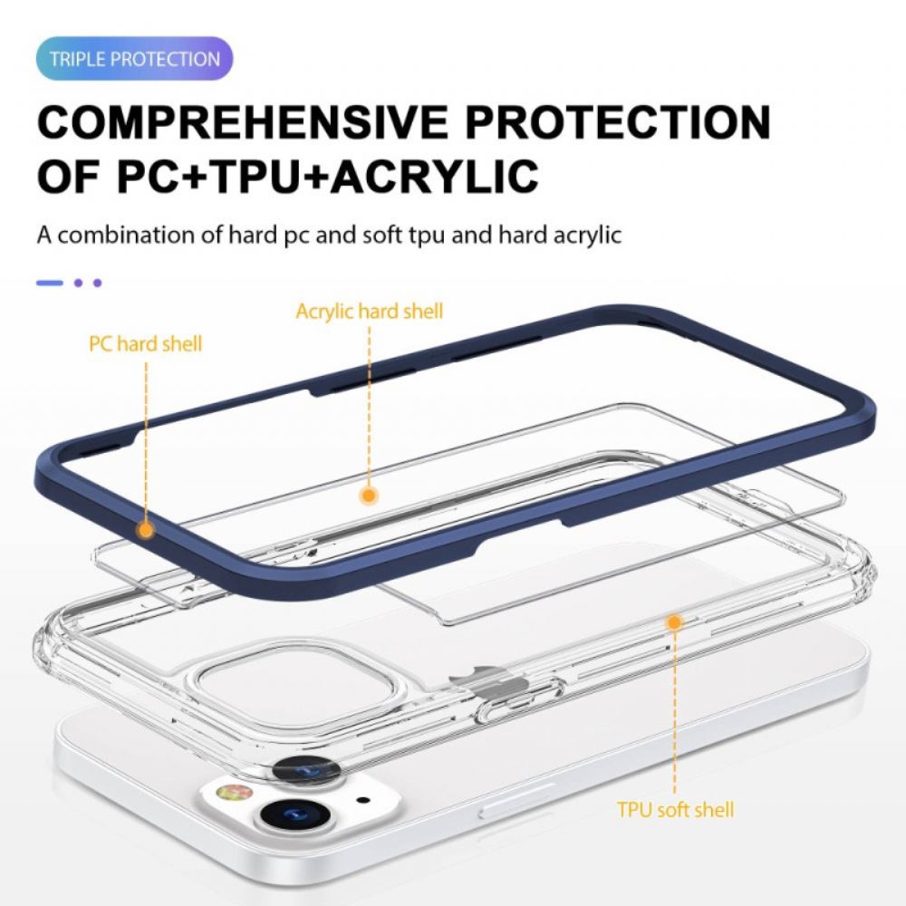Kryt Na iPhone 14 Křišťálově Barevné Hrany