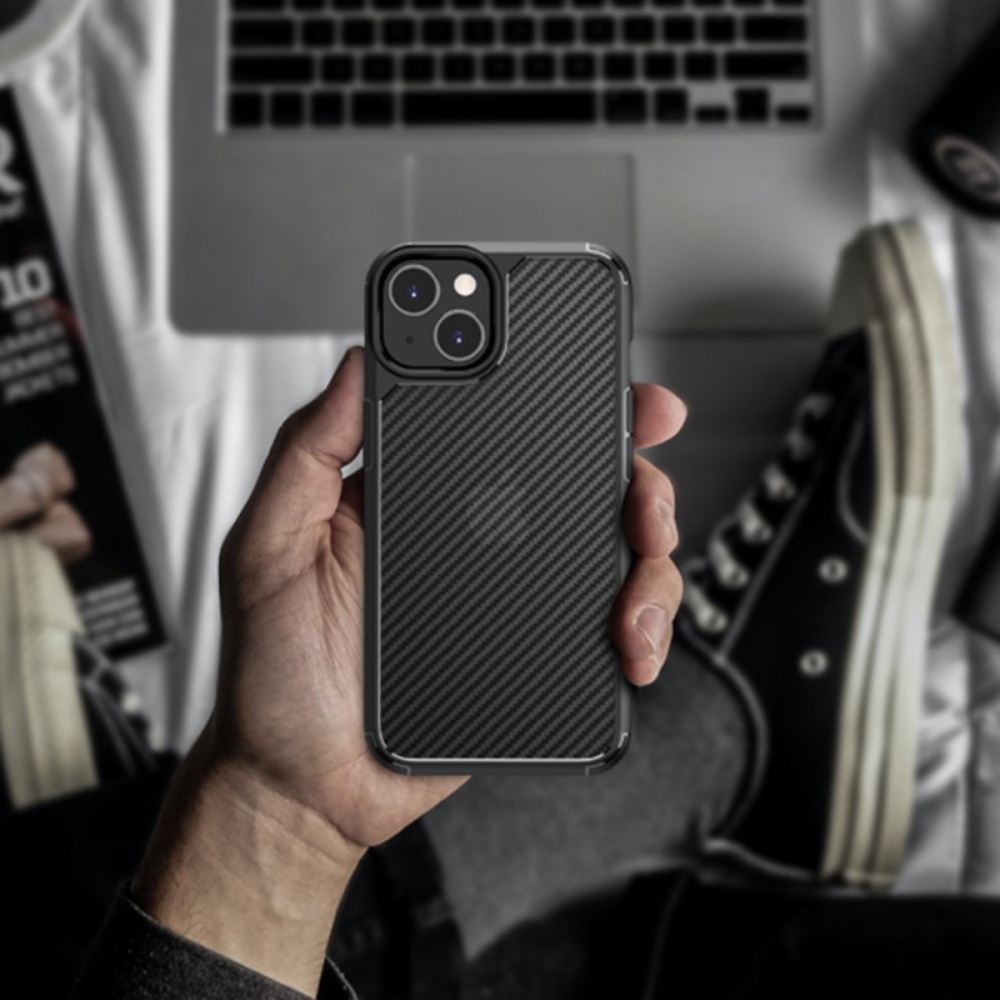 Kryt Na iPhone 14 Čiré Uhlíkové Vlákno