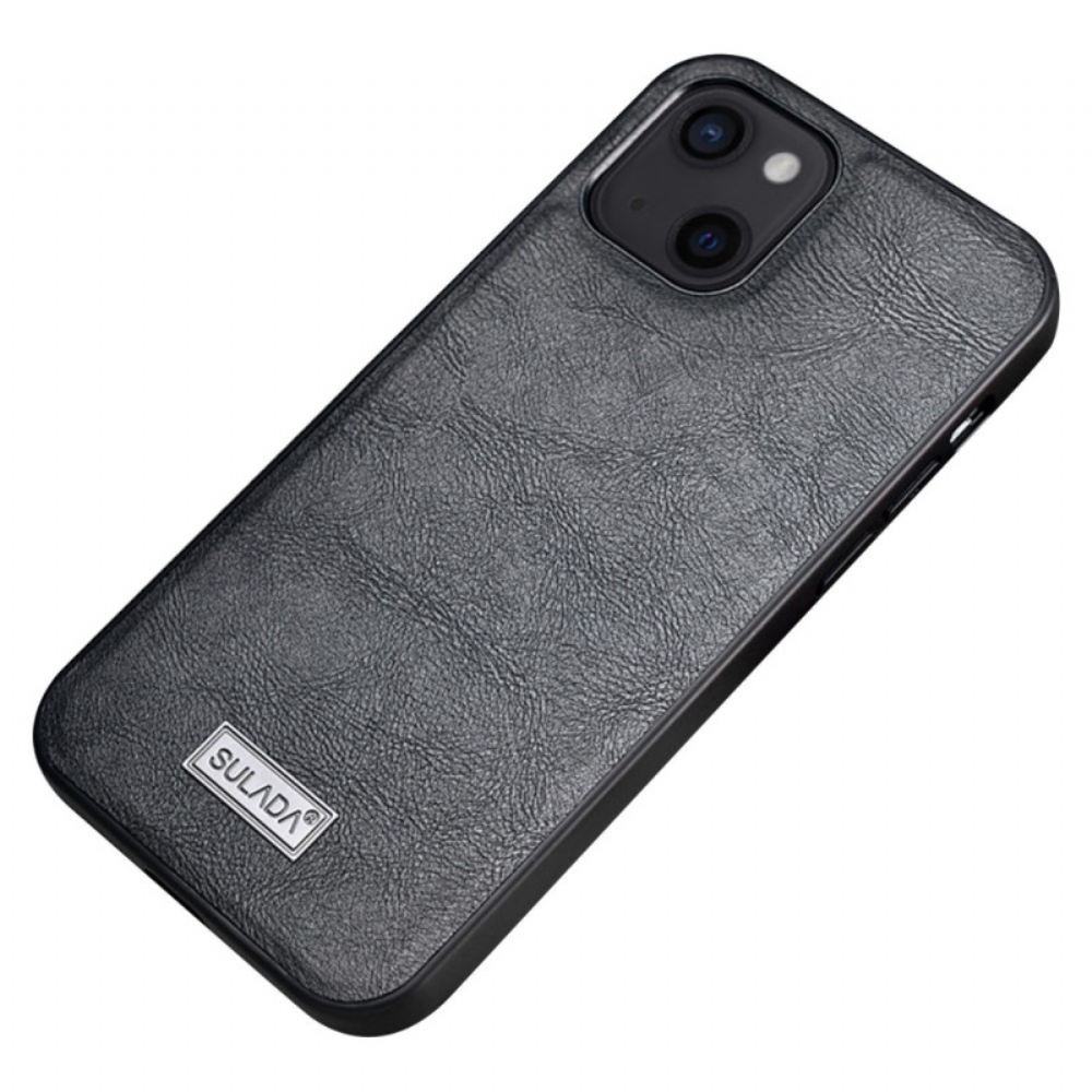 Kryty Na Mobil Na iPhone 14 Kožený Efekt Sulada