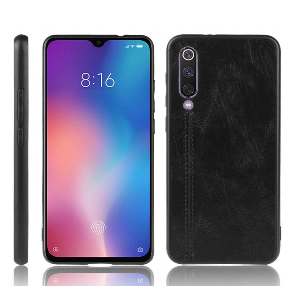 Kryt Na Xiaomi Mi 9 SE Efekt Kůže Ve Švu