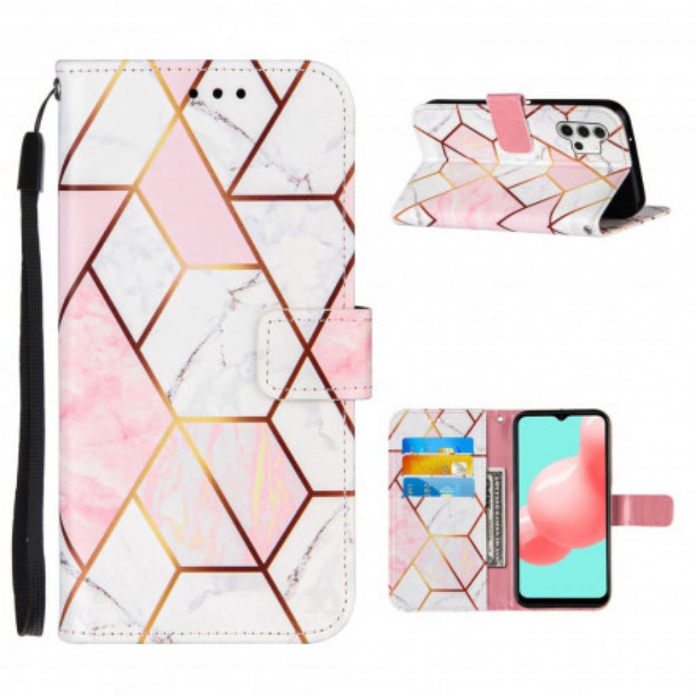 Flipové Pouzdro Na Samsung Galaxy A32 5G Geometrický Mramor