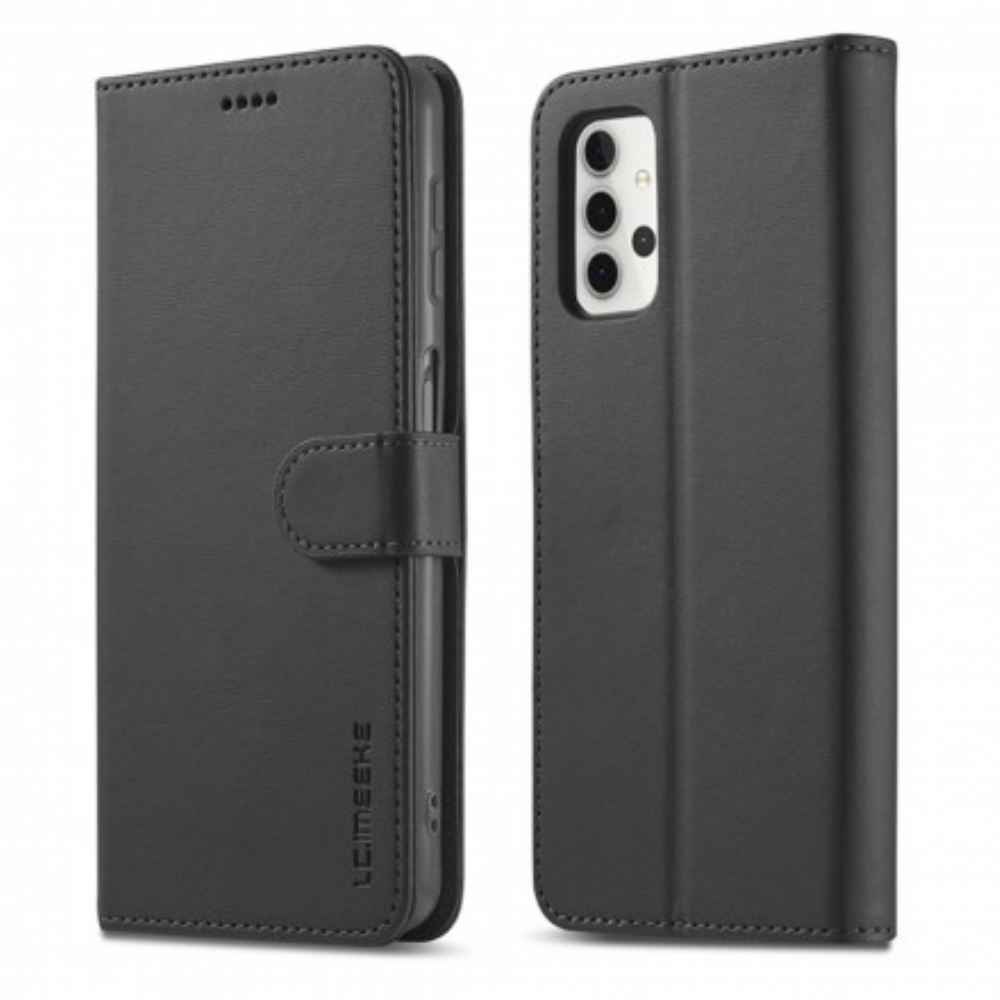 Flipové Pouzdro Na Samsung Galaxy A32 5G Kožený Efekt Lc.imeeke