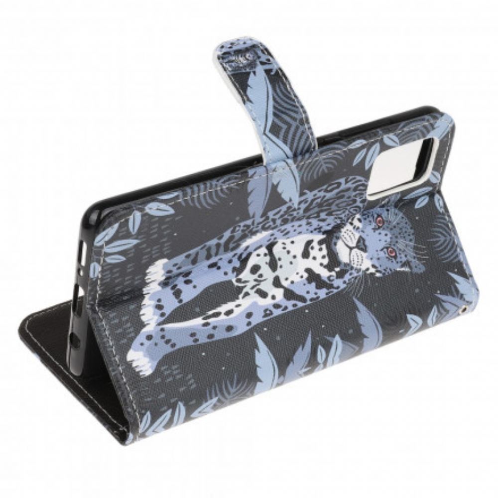 Flipové Pouzdro Na Samsung Galaxy A32 5G Na Lana Strappy Leopard