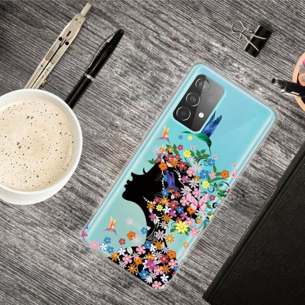 Kryty Na Mobil Na Samsung Galaxy A32 5G Hezká Květinová Hlava