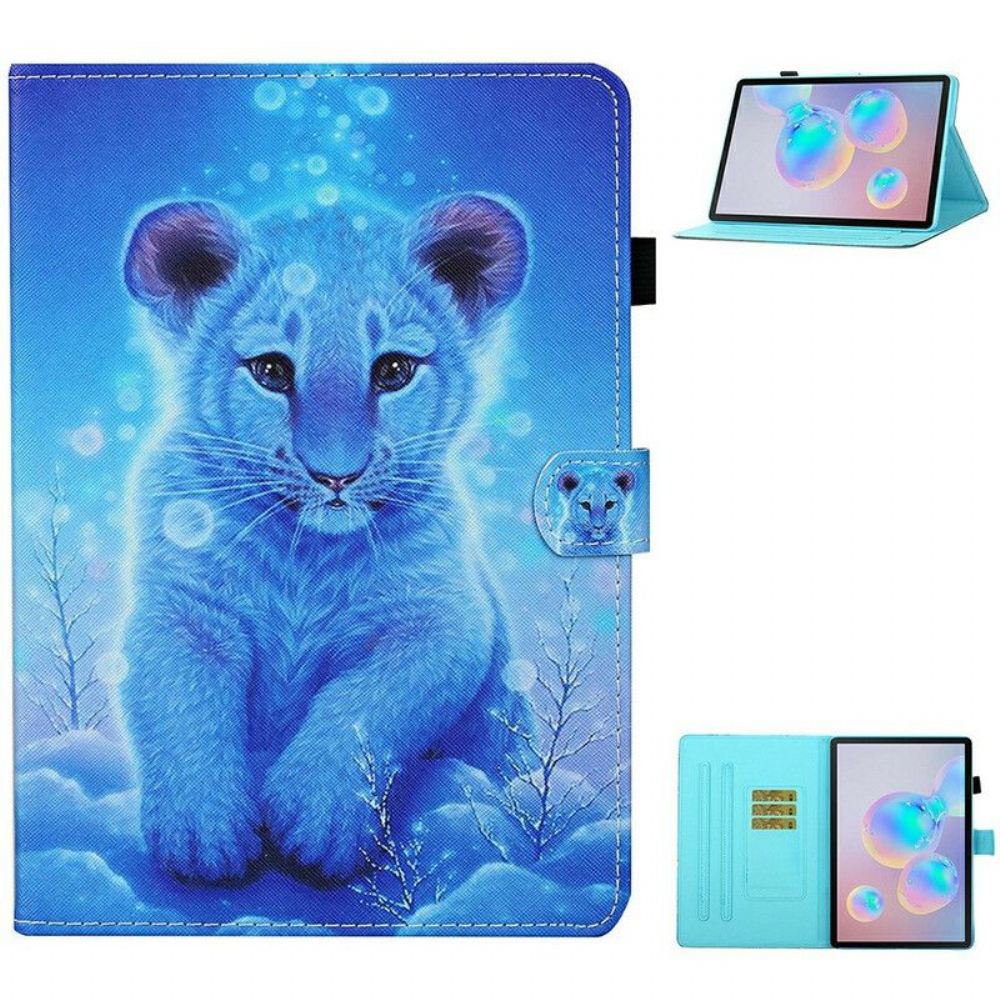 Kožené Pouzdro Na Samsung Galaxy Tab S8 / Tab S7 Dítě Tygr
