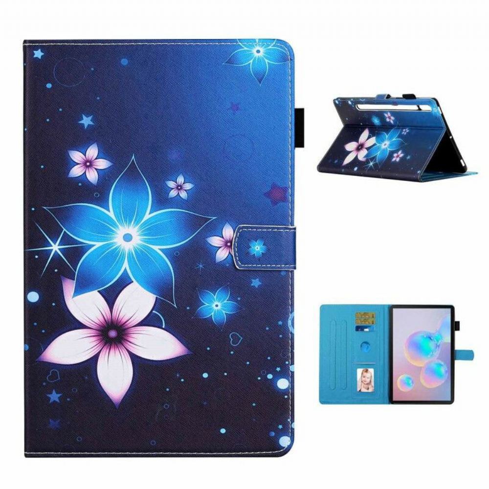Kožené Pouzdro Na Samsung Galaxy Tab S8 / Tab S7 Květinový