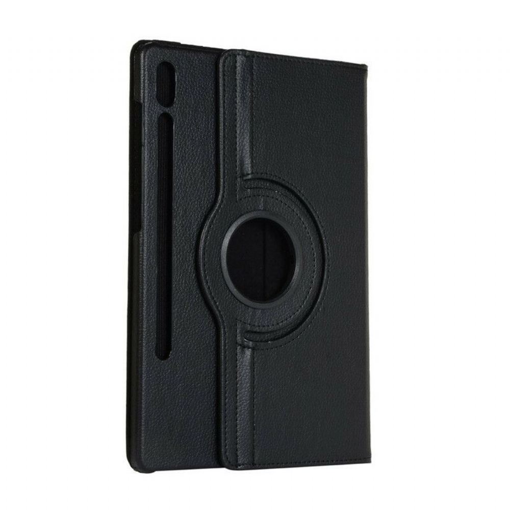 Kožené Pouzdro Na Samsung Galaxy Tab S8 / Tab S7 Umělá Liči Otočná O