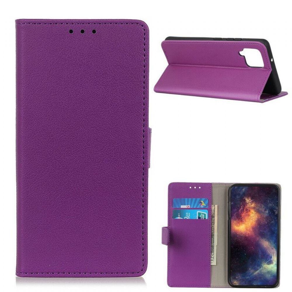 Flipové Pouzdro Na Samsung Galaxy M12 / A12 Klasický Kožený Efekt