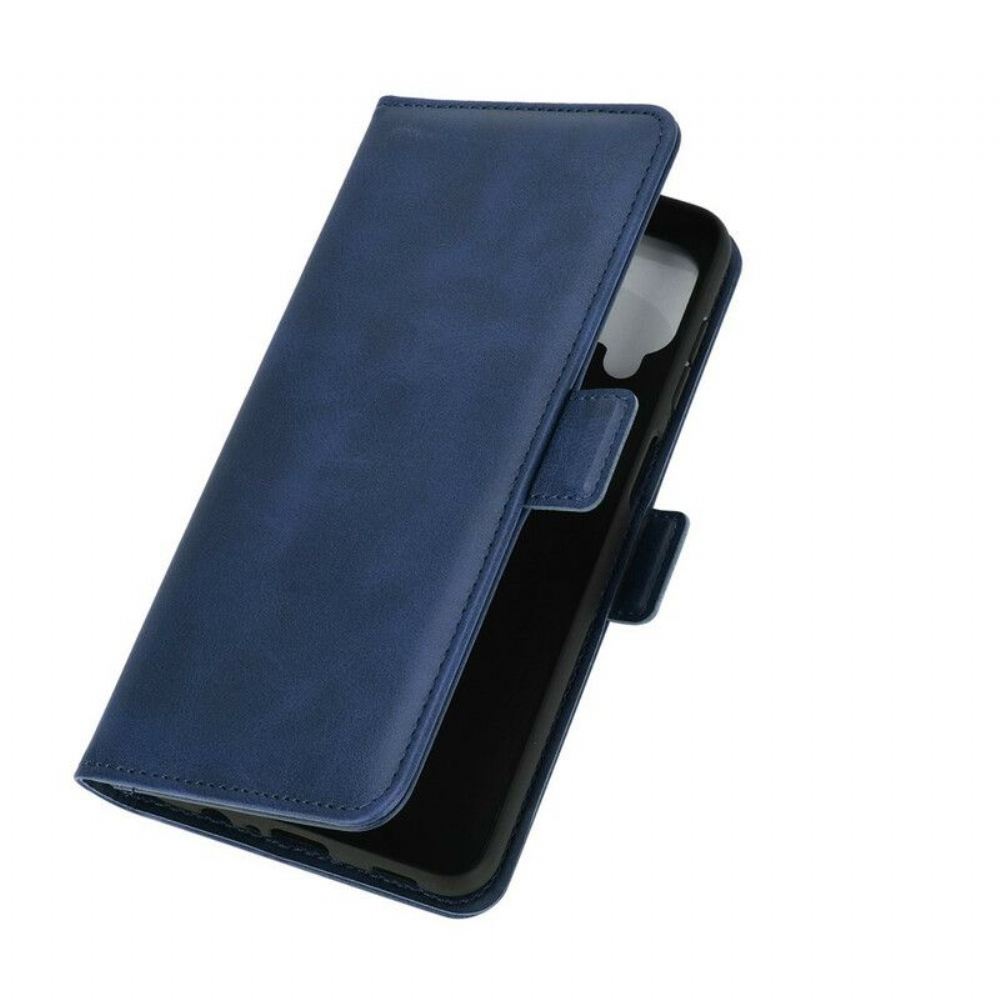 Kožené Pouzdro Na Samsung Galaxy M12 / A12 Flipové Pouzdro Dvojitá Klapka