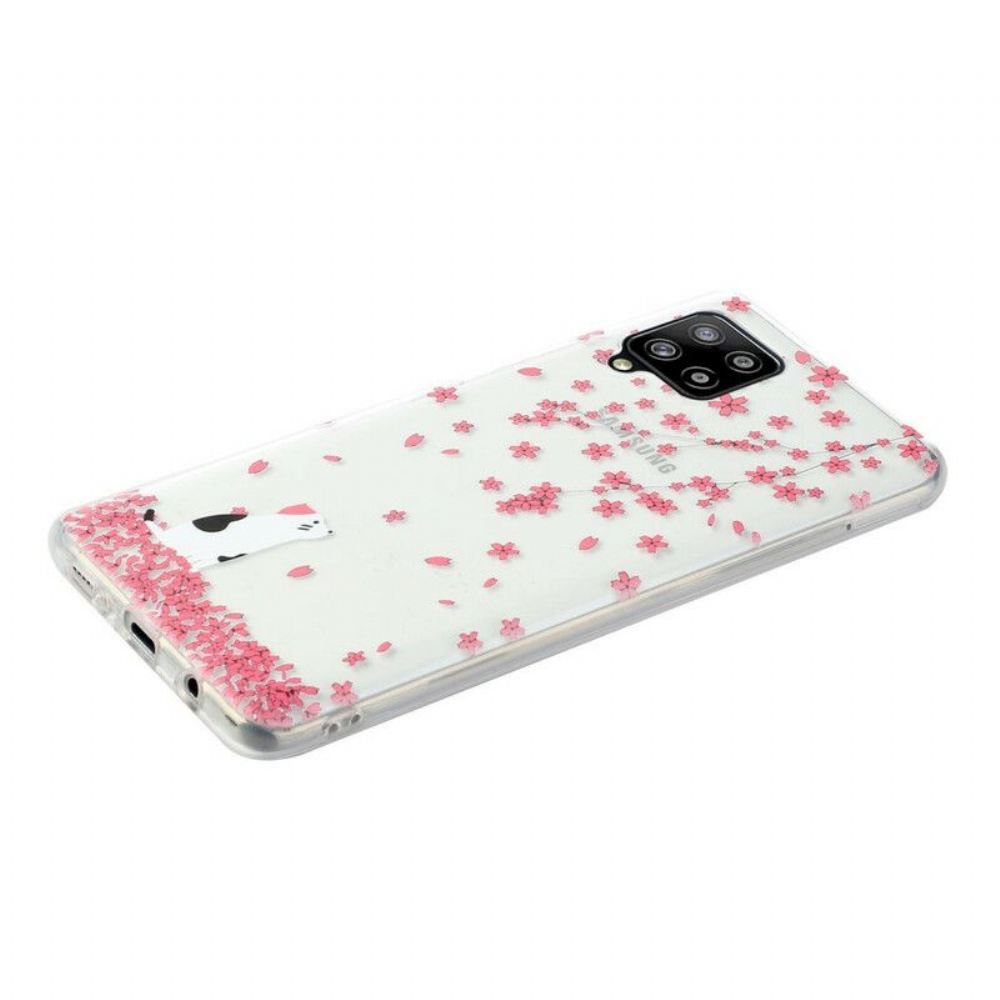 Kryt Na Samsung Galaxy M12 / A12 Okvětní Lístky A Kočka