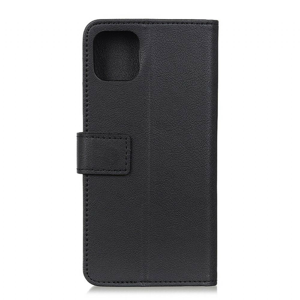 Flipové Pouzdro Na iPhone 12 / 12 Pro Klasický Kožený Efekt