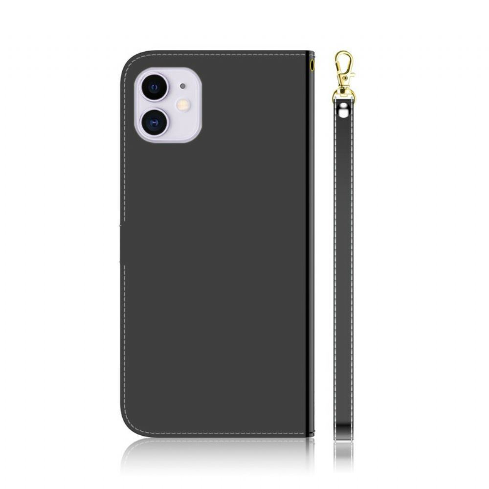Flipové Pouzdro Na iPhone 12 / 12 Pro Kryt Na Zrcadlo Z Umělé Kůže