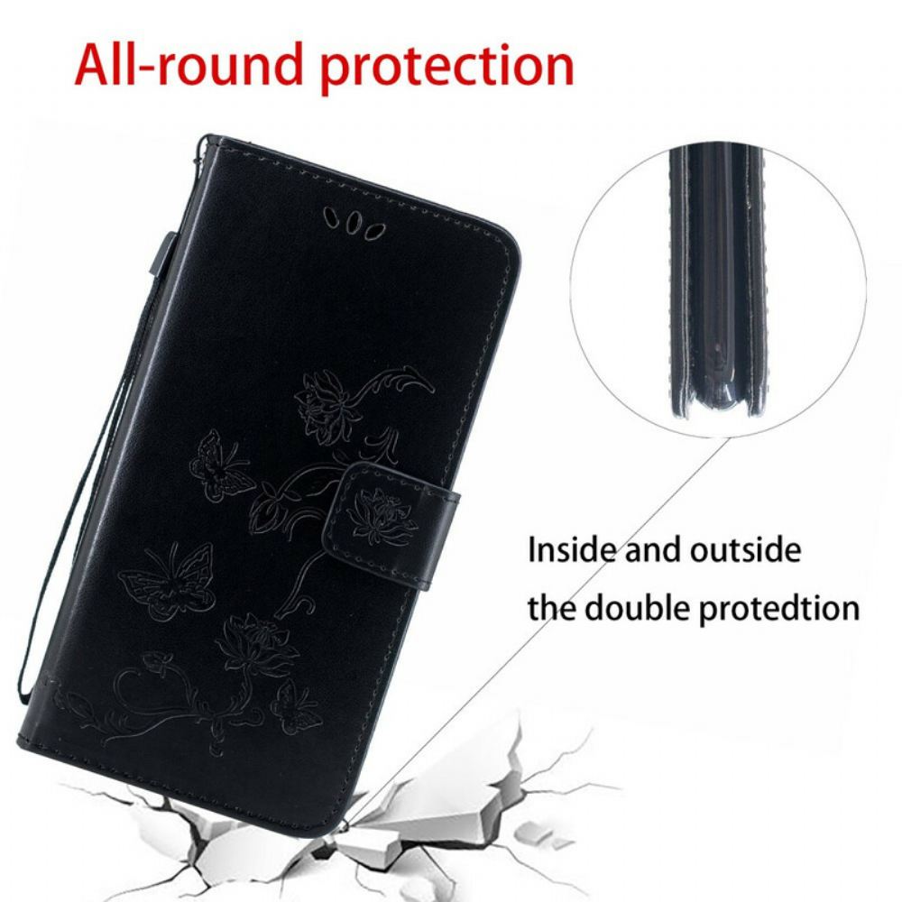 Flipové Pouzdro Na iPhone 12 / 12 Pro Na Lana Květinový Popruh