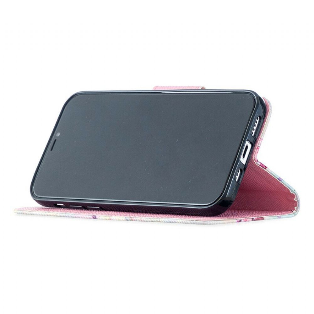 Flipové Pouzdro Na iPhone 12 / 12 Pro Na Lana Ohromující Květiny Na Popruhu