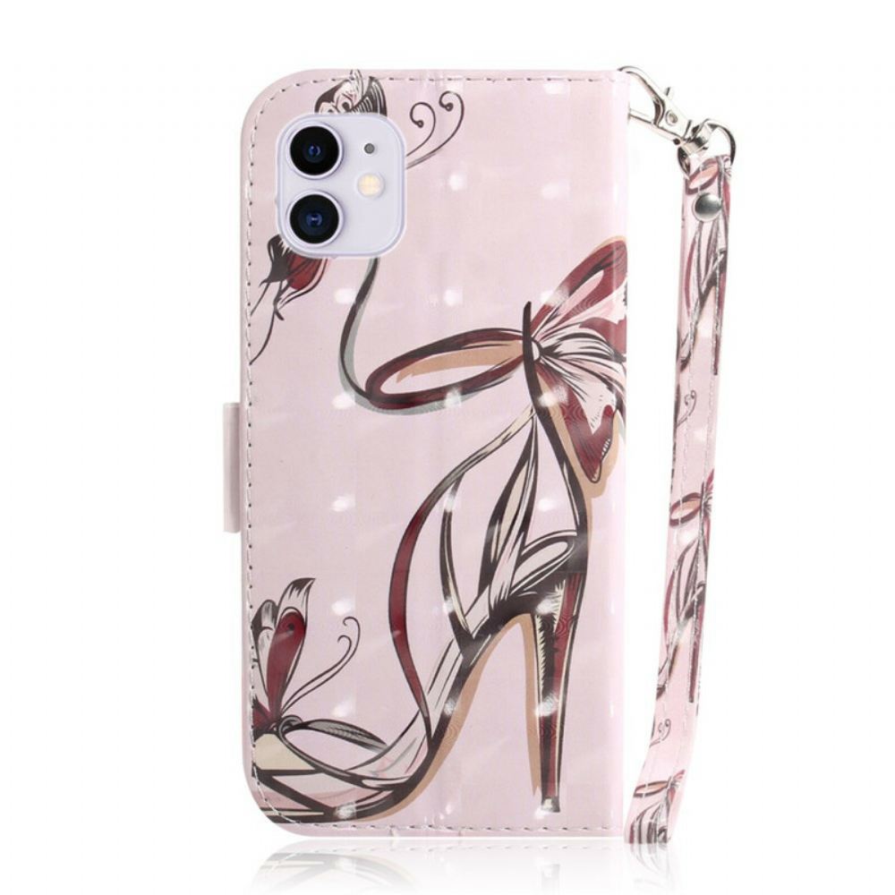 Flipové Pouzdro Na iPhone 12 / 12 Pro Na Lana Páskové Čerpadlo