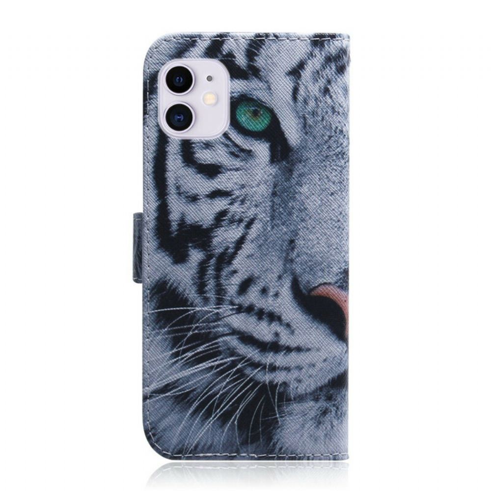 Flipové Pouzdro Na iPhone 12 / 12 Pro Tygří Obličej