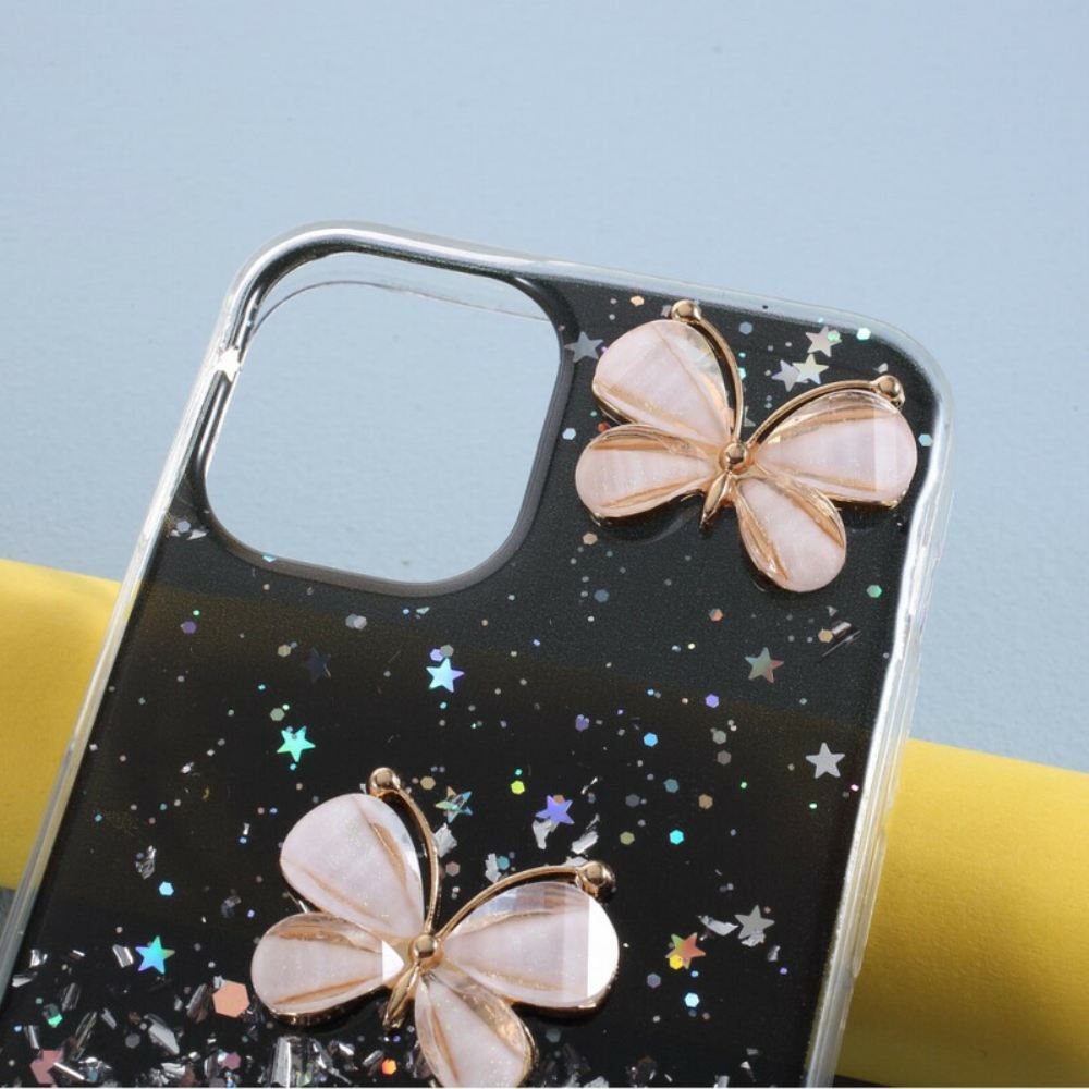 Kryt Na iPhone 12 / 12 Pro 3d Flitry Motýlů