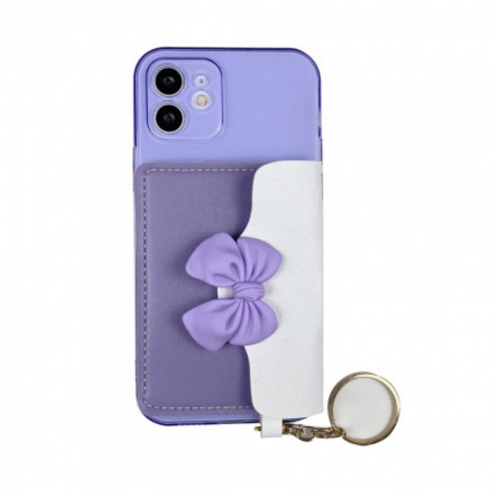 Kryt Na iPhone 12 / 12 Pro Držák Karty Keychain