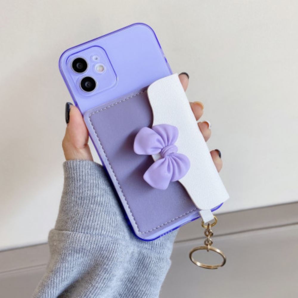 Kryt Na iPhone 12 / 12 Pro Držák Karty Keychain