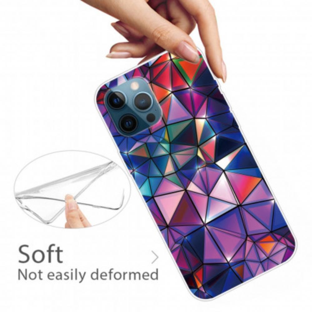 Kryt Na iPhone 12 / 12 Pro Flexibilní Geometrie