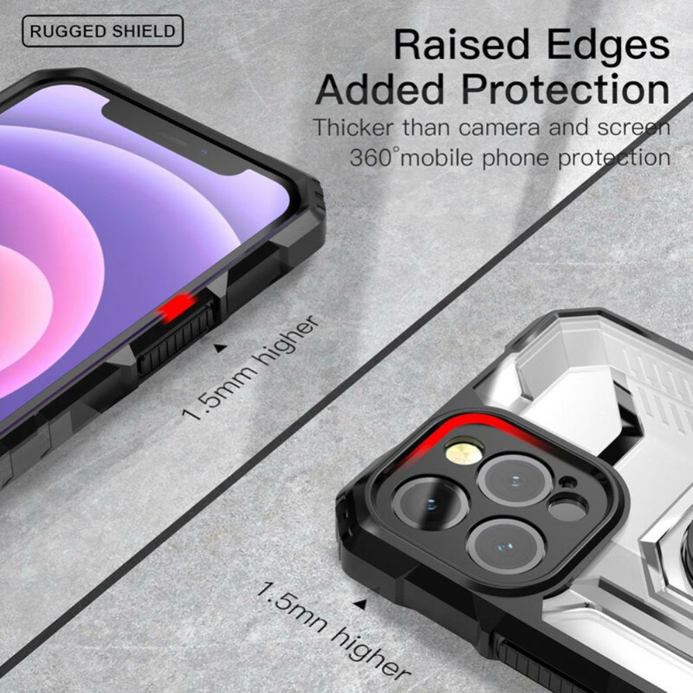 Kryt Na iPhone 12 / 12 Pro Matné S Kroužkovou Podporou