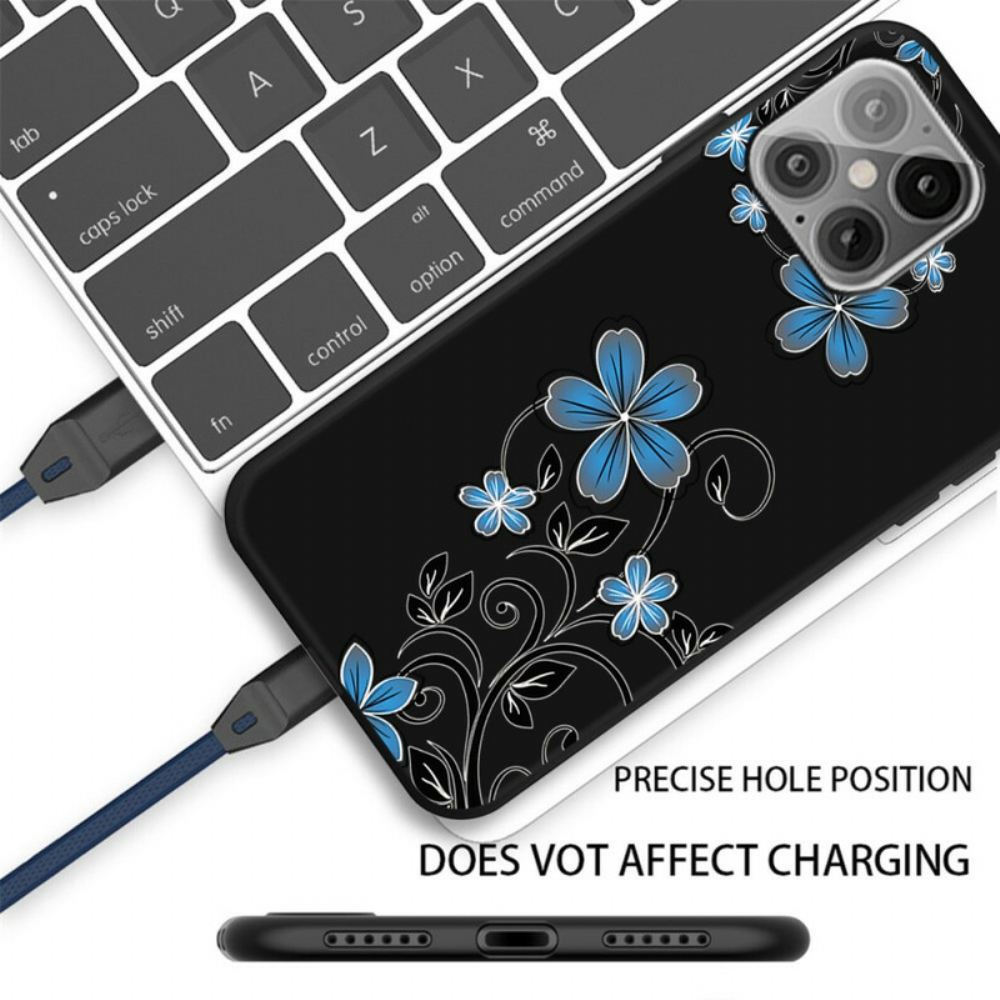 Kryt Na iPhone 12 / 12 Pro Motýl A Modré Lekníny