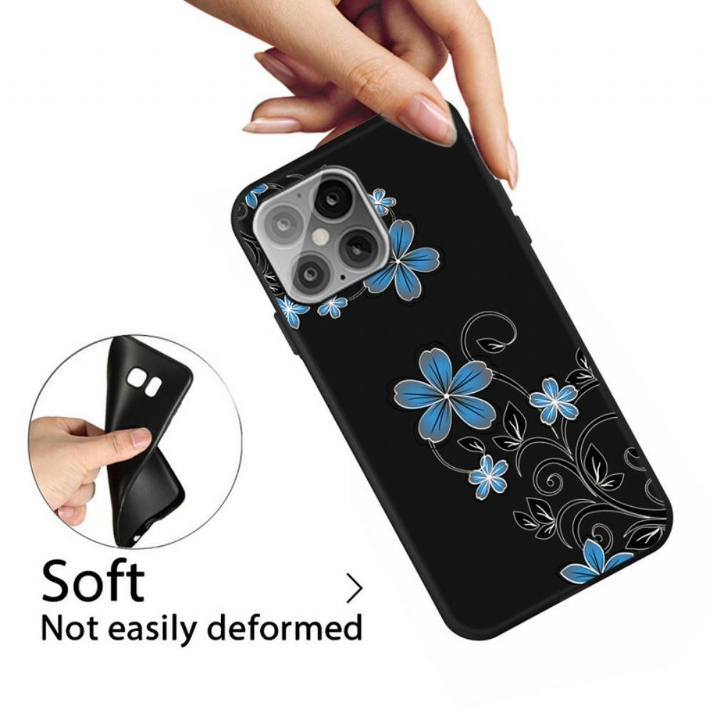 Kryt Na iPhone 12 / 12 Pro Motýl A Modré Lekníny