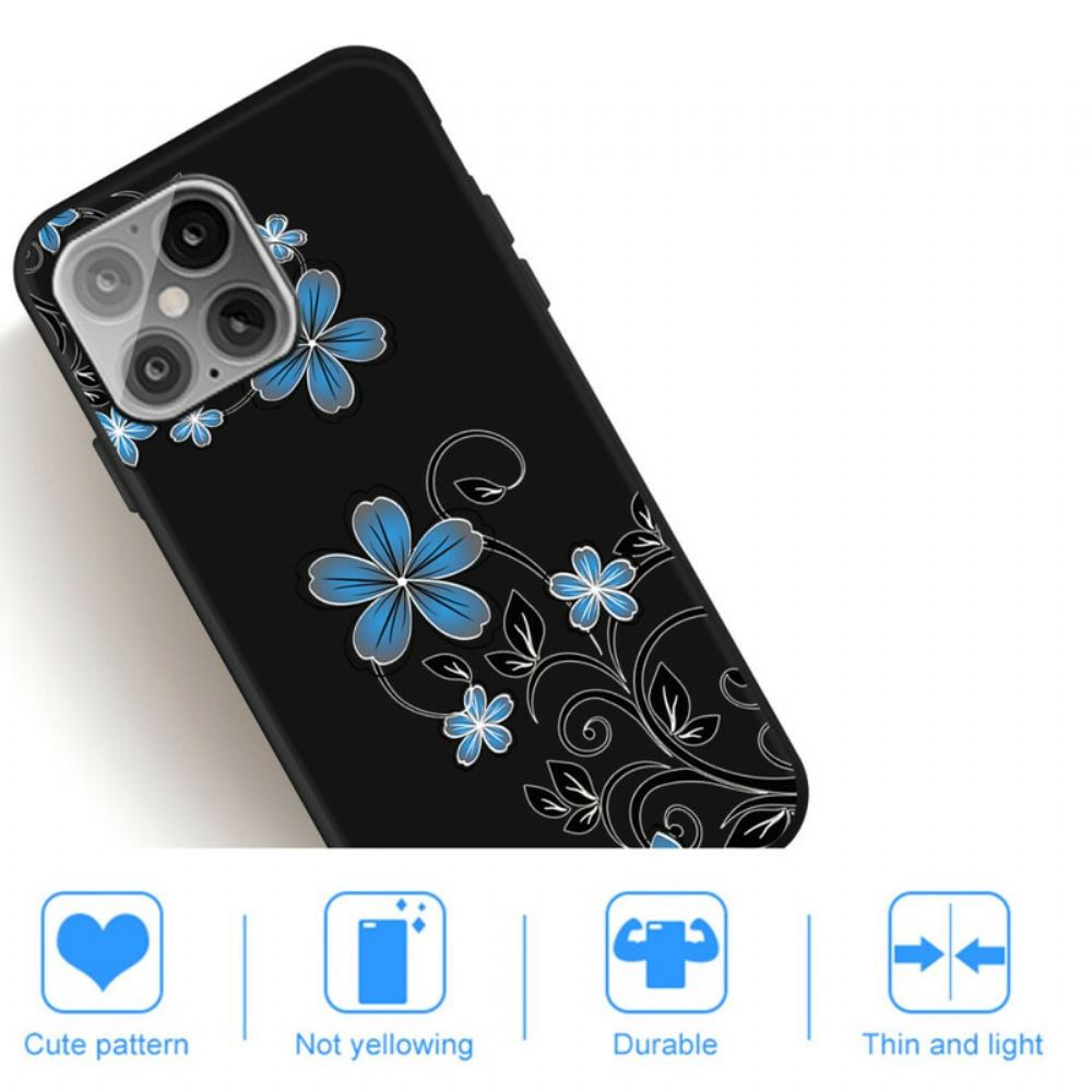 Kryt Na iPhone 12 / 12 Pro Motýl A Modré Lekníny