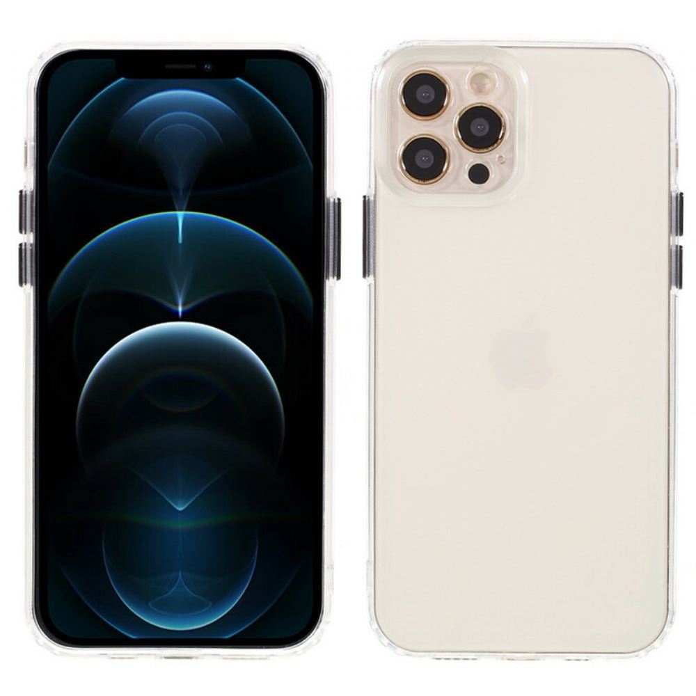 Kryt Na iPhone 12 / 12 Pro Průhledná Barevná Tlačítka