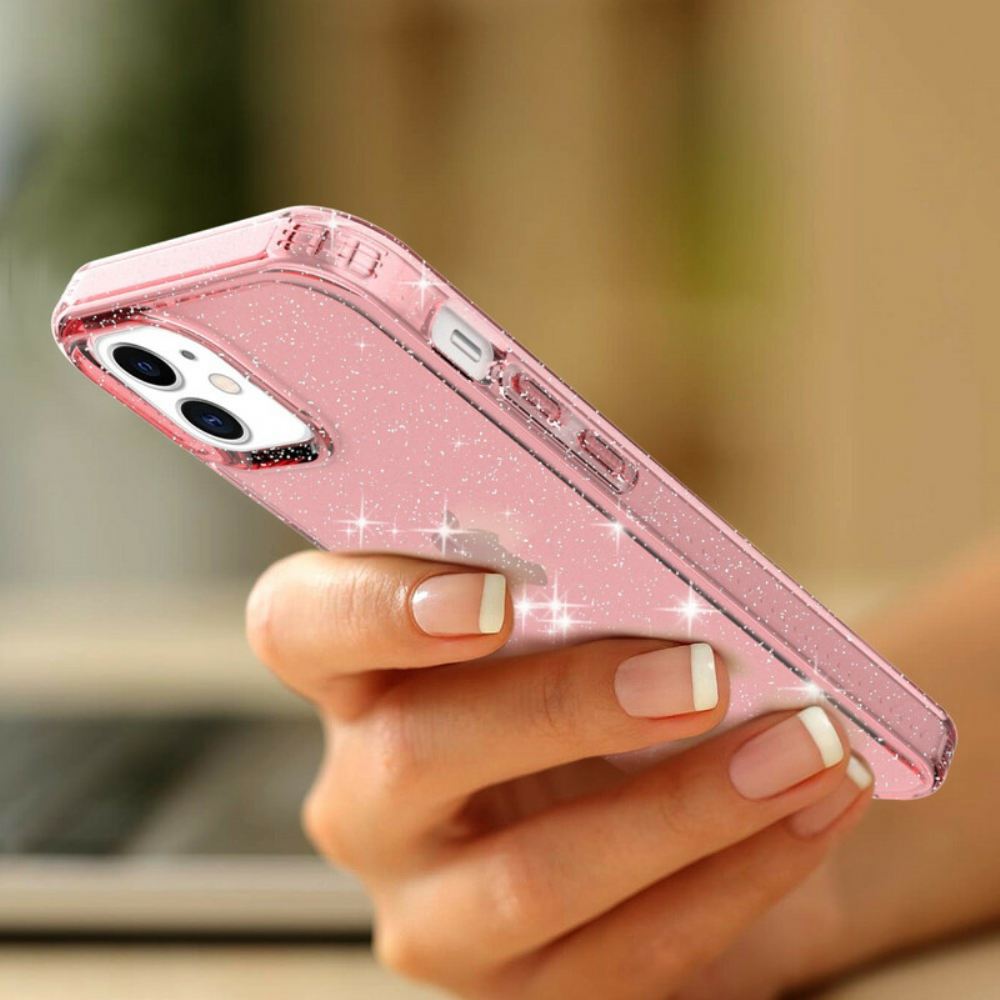 Kryt Na iPhone 12 / 12 Pro Čiré Třpytky Zesílené