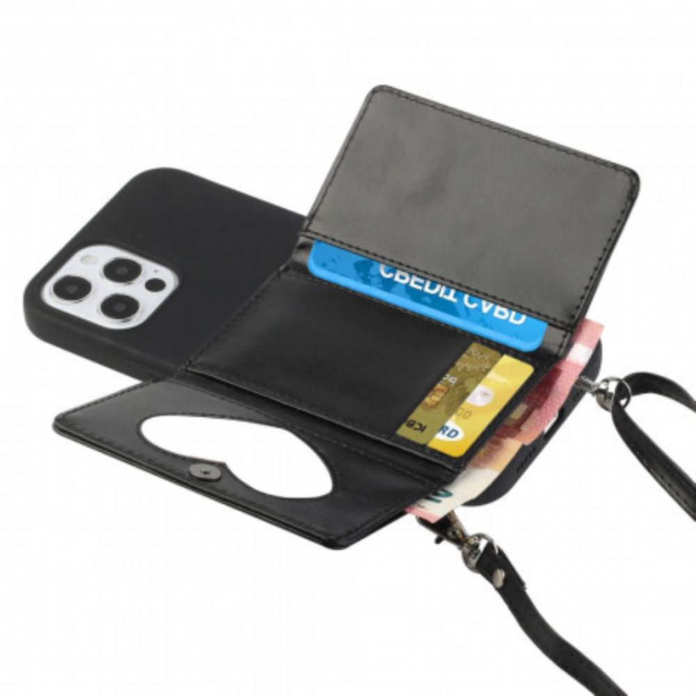 Kryty Na Mobil Na iPhone 12 / 12 Pro Držák Crossbody Karty