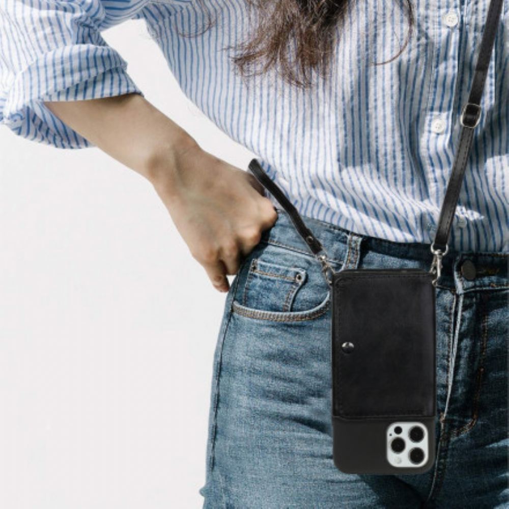 Kryty Na Mobil Na iPhone 12 / 12 Pro Držák Crossbody Karty