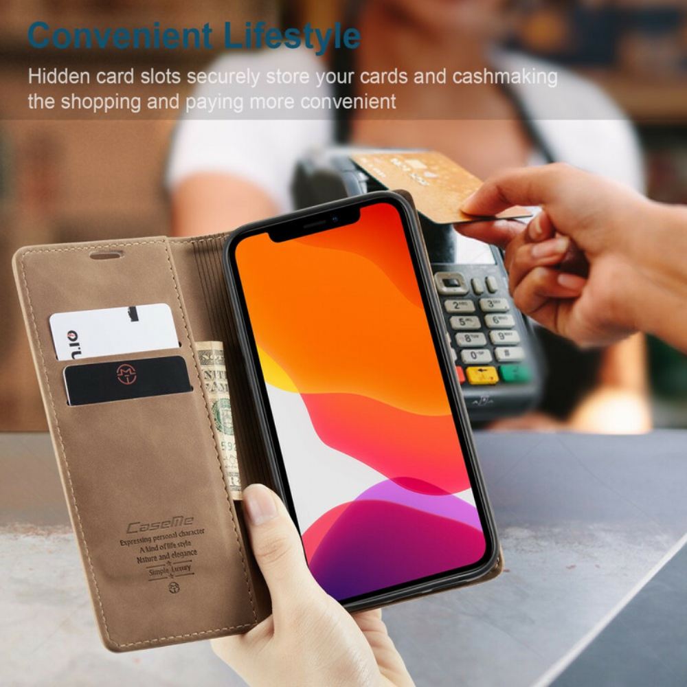 Kryty Na Mobil Na iPhone 12 / 12 Pro Flipové Pouzdro Caseme Umělá Kůže