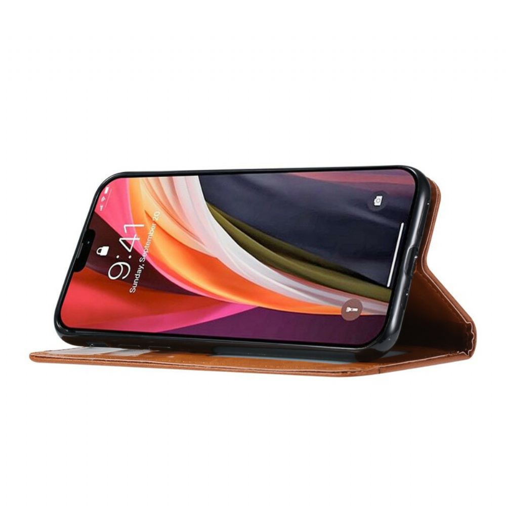 Kryty Na Mobil Na iPhone 12 / 12 Pro Flipové Pouzdro Držák Karet Z Umělé Kůže