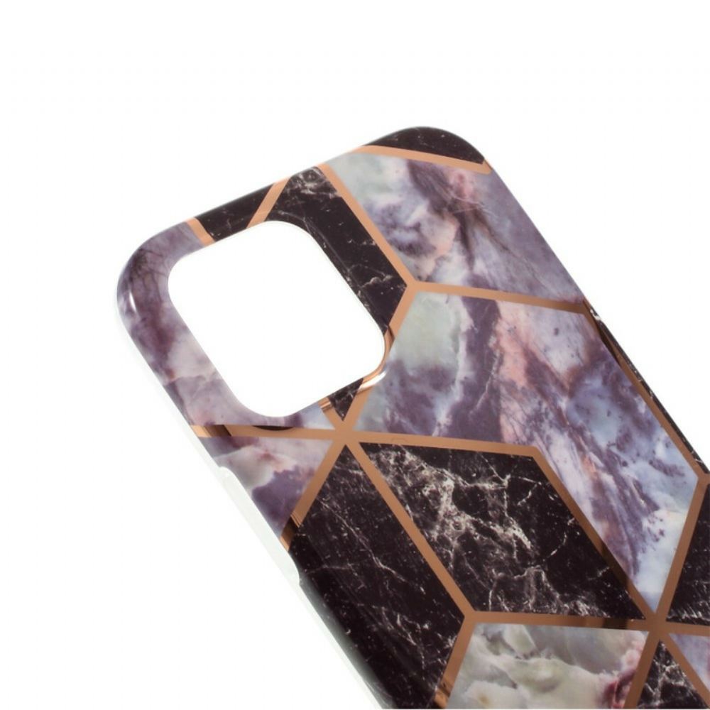Kryty Na Mobil Na iPhone 12 / 12 Pro Geometrie Silikonového Mramoru