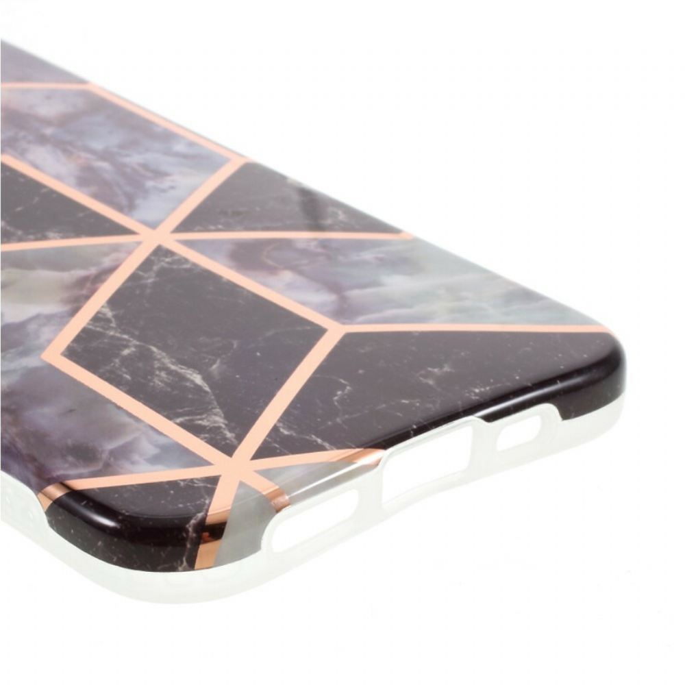 Kryty Na Mobil Na iPhone 12 / 12 Pro Geometrie Silikonového Mramoru