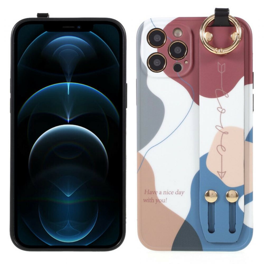 Kryty Na Mobil Na iPhone 12 / 12 Pro S Vícebarevným Podpůrným Páskem
