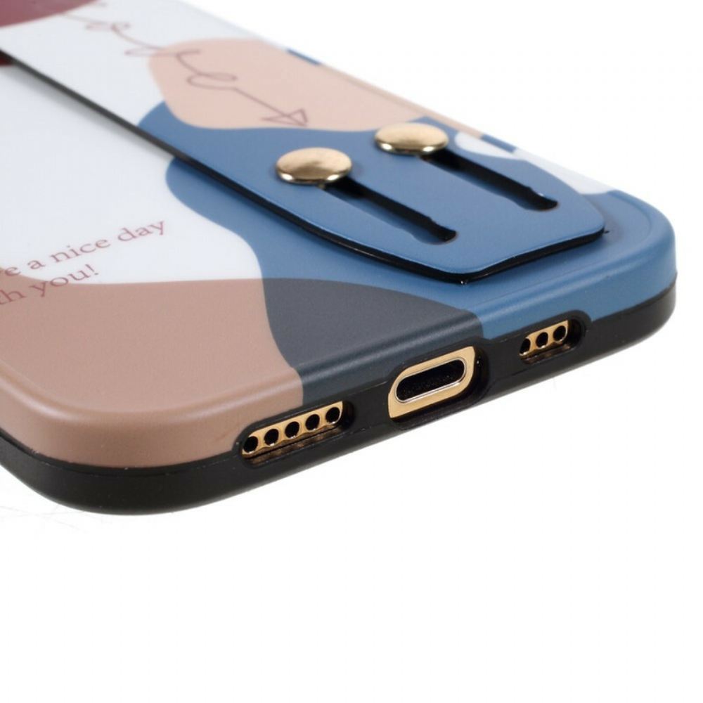 Kryty Na Mobil Na iPhone 12 / 12 Pro S Vícebarevným Podpůrným Páskem
