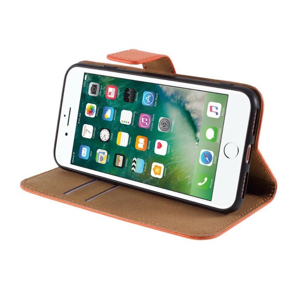 Flipové Pouzdro Na iPhone SE 3 / SE 2 / 8 / 7 Barva Pravé Kůže