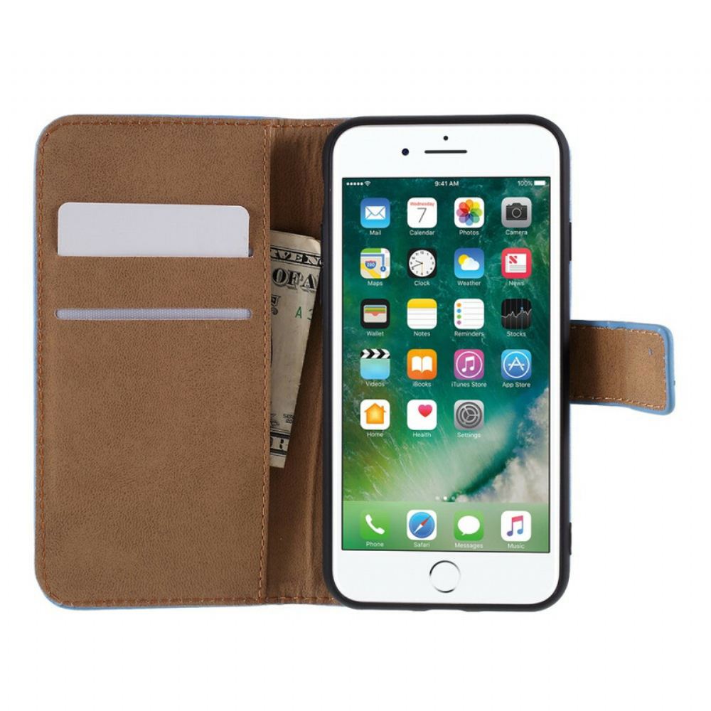 Flipové Pouzdro Na iPhone SE 3 / SE 2 / 8 / 7 Barva Pravé Kůže