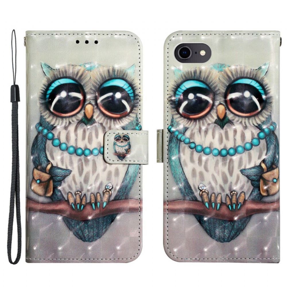 Kožené Pouzdro Na iPhone SE 3 / SE 2 / 8 / 7 Na Lana Slečna Strappyová