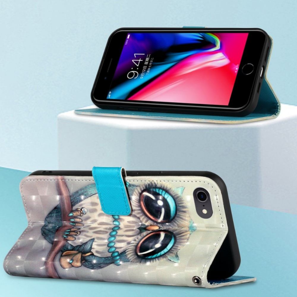Kožené Pouzdro Na iPhone SE 3 / SE 2 / 8 / 7 Na Lana Slečna Strappyová