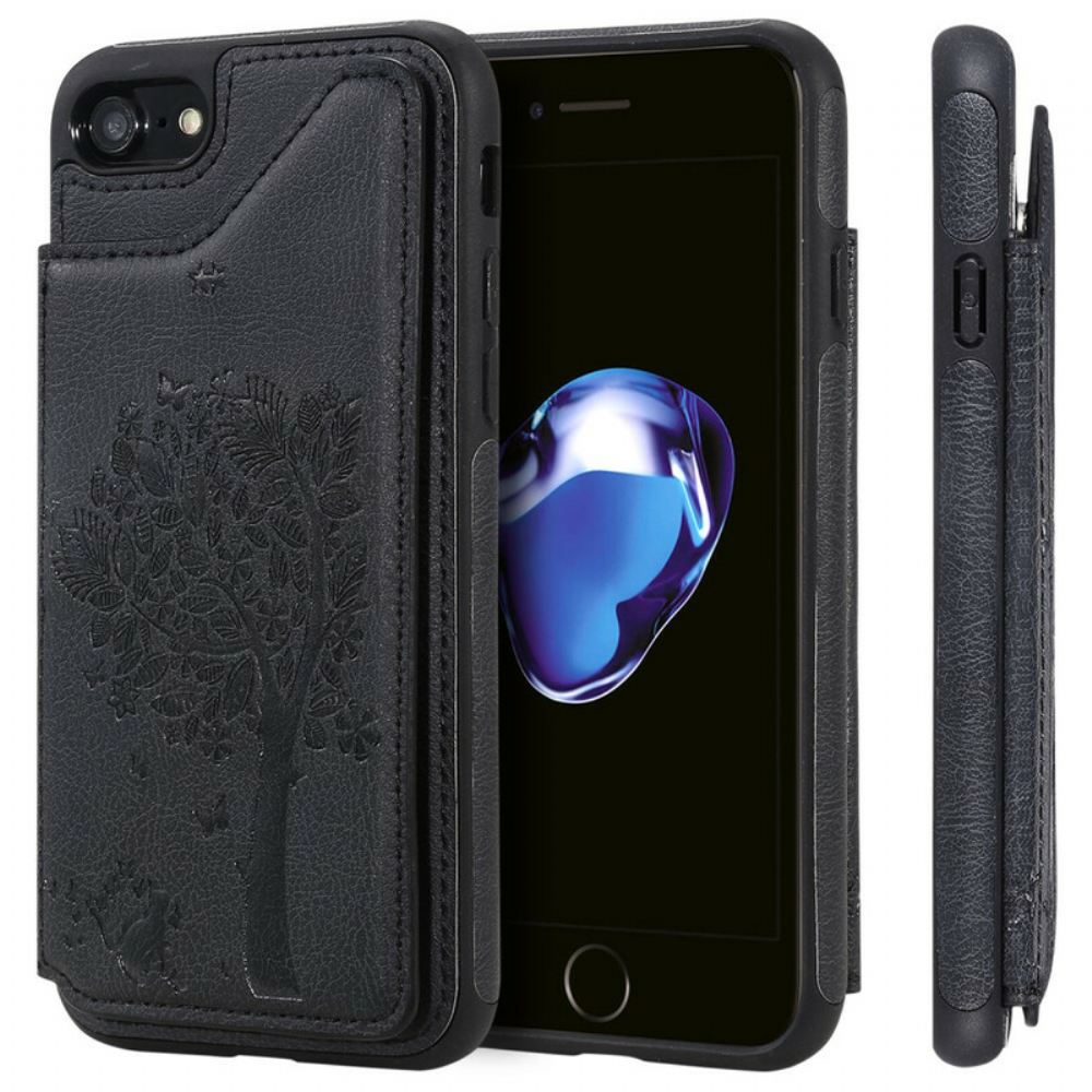 Kryt Na iPhone SE 3 / SE 2 / 8 / 7 Držák Karty Podpory Tisku Cat