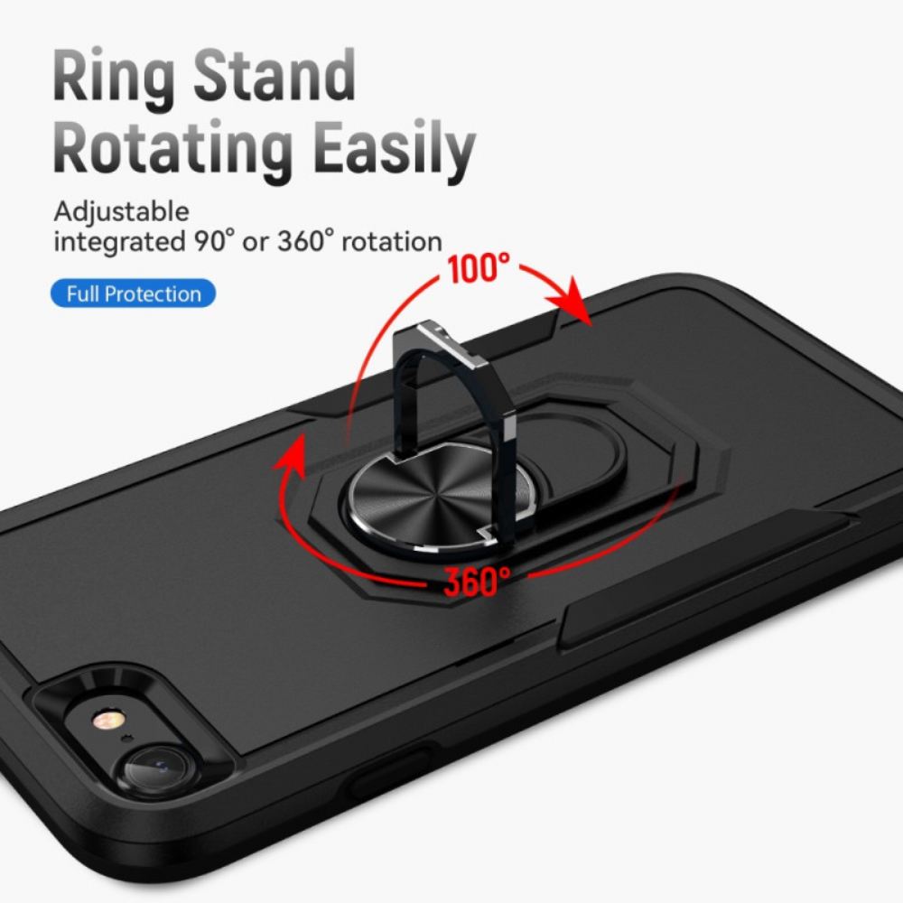 Kryt Na iPhone SE 3 / SE 2 / 8 / 7 Kovový Efekt Prstencové Podpěry