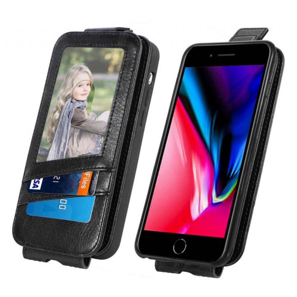 Kryt Na iPhone SE 3 / SE 2 / 8 / 7 Peněženkové Pouzdro Flipové Pouzdro Integrovaná Peněženka S Vertikální Chlopní
