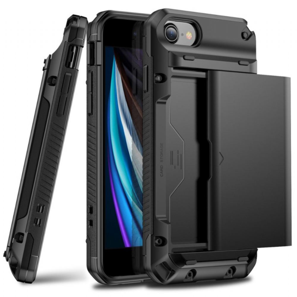 Kryt Na iPhone SE 3 / SE 2 / 8 / 7 Přihrádka 4 Držitelé Karet