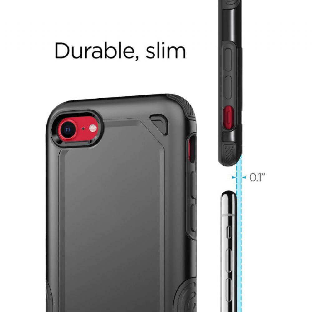 Kryt Na iPhone SE 3 / SE 2 / 8 / 7 Tuhý Kovový Efekt